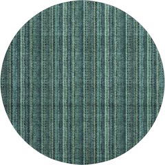 Premium Machine Washable Mayfield AMF982 Teal 8' x 8' Round Rug