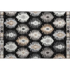 Premium Machine Washable Mayfield AMF983 Black 1'8" x 2'6" Rug