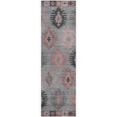 Premium Machine Washable Mayfield AMF983 Gray 2'3" x 7'6" Runner Rug