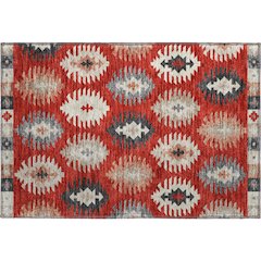 Premium Machine Washable Mayfield AMF983 Red 1'8" x 2'6" Rug