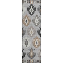 Premium Machine Washable Mayfield AMF983 Silver 2'3" x 7'6" Runner Rug