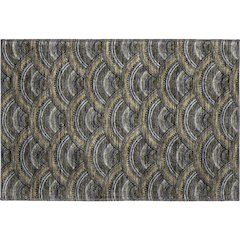 Premium Machine Washable Mayfield AMF984 Black 1'8" x 2'6" Rug