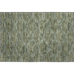 Premium Machine Washable Mayfield AMF984 Olive 1'8" x 2'6" Rug