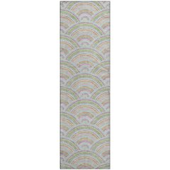 Premium Machine Washable Mayfield AMF984 Pearl 2'3" x 7'6" Runner Rug