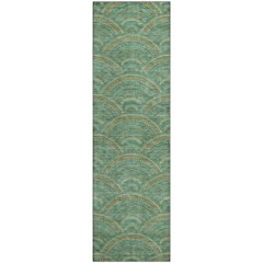 Premium Machine Washable Mayfield AMF984 Sage 2'3" x 7'6" Runner Rug