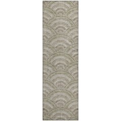 Premium Machine Washable Mayfield AMF984 Taupe 2'3" x 7'6" Runner Rug