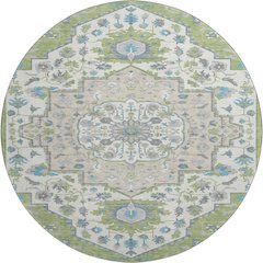 Premium Machine Washable Mayfield AMF985 Aloe 8' x 8' Round Rug