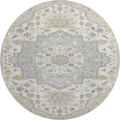 Premium Machine Washable Mayfield AMF985 Beige 8' x 8' Round Rug