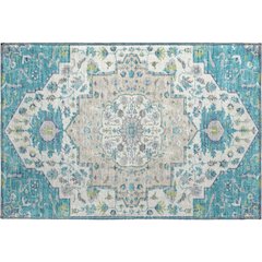 Premium Machine Washable Mayfield AMF985 Teal 1'8" x 2'6" Rug
