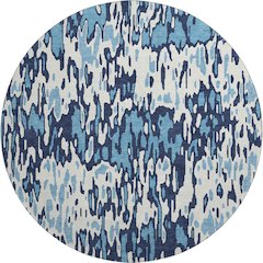 Premium Machine Washable Mayfield AMF986 Blue 8' x 8' Round Rug