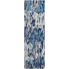 Premium Machine Washable Mayfield AMF986 Blue 2'3" x 7'6" Runner Rug