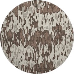 Premium Machine Washable Mayfield AMF986 Brown 8' x 8' Round Rug