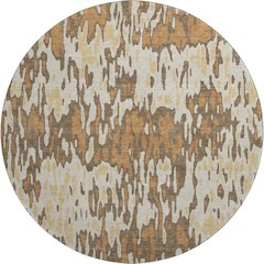 Premium Machine Washable Mayfield AMF986 Copper 8' x 8' Round Rug