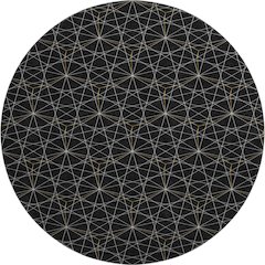 Premium Machine Washable Mayfield AMF987 Black 8' x 8' Round Rug