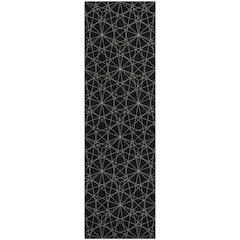 Premium Machine Washable Mayfield AMF987 Black 2'3" x 7'6" Runner Rug