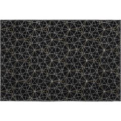 Premium Machine Washable Mayfield AMF987 Black 1'8" x 2'6" Rug