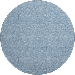 Premium Machine Washable Mayfield AMF987 Denim 8' x 8' Round Rug