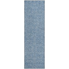 Premium Machine Washable Mayfield AMF987 Denim 2'3" x 7'6" Runner Rug
