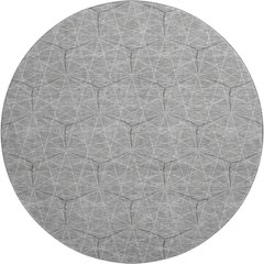 Premium Machine Washable Mayfield AMF987 Gray 8' x 8' Round Rug
