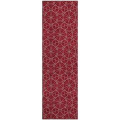 Premium Machine Washable Mayfield AMF987 Red 2'3" x 7'6" Runner Rug