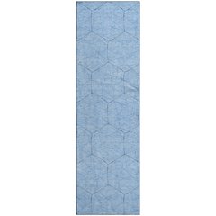 Premium Machine Washable Mayfield AMF987 Sky 2'3" x 7'6" Runner Rug