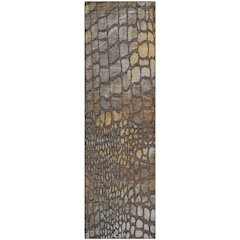 Premium Machine Washable Mayfield AMF988 Chocolate 2'3" x 7'6" Runner Rug
