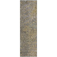 Premium Machine Washable Mayfield AMF988 Gold 2'3" x 7'6" Runner Rug