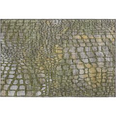 Premium Machine Washable Mayfield AMF988 Olive 1'8" x 2'6" Rug