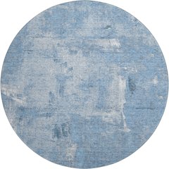 Premium Machine Washable Mayfield AMF989 Denim 8' x 8' Round Rug