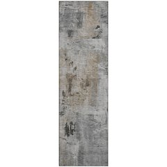 Premium Machine Washable Mayfield AMF989 Gray 2'3" x 7'6" Runner Rug