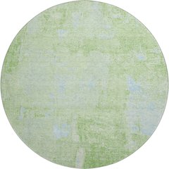 Premium Machine Washable Mayfield AMF989 Green 8' x 8' Round Rug