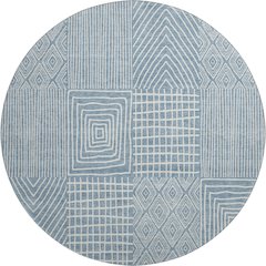 Premium Machine Washable Mayfield AMF990 Denim 8' x 8' Round Rug