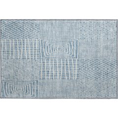 Premium Machine Washable Mayfield AMF990 Denim 1'8" x 2'6" Rug