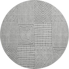 Premium Machine Washable Mayfield AMF990 Gray 8' x 8' Round Rug