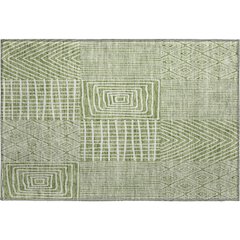 Premium Machine Washable Mayfield AMF990 Green 1'8" x 2'6" Rug