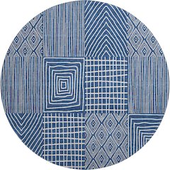 Premium Machine Washable Mayfield AMF990 Navy 8' x 8' Round Rug