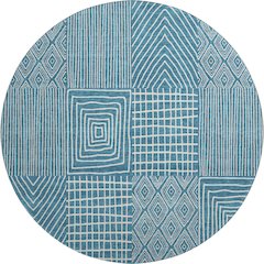 Premium Machine Washable Mayfield AMF990 Teal 8' x 8' Round Rug