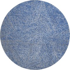 Premium Machine Washable Mayfield AMF991 Navy 8' x 8' Round Rug