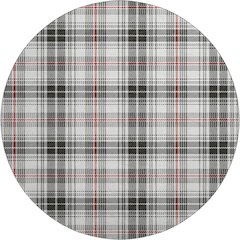 Premium Machine Washable Mayfield AMF993 Black 8' x 8' Round Rug
