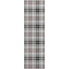 Premium Machine Washable Mayfield AMF993 Black 2'3" x 7'6" Runner Rug
