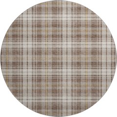 Premium Machine Washable Mayfield AMF993 Brown 8' x 8' Round Rug