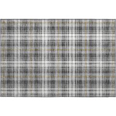 Premium Machine Washable Mayfield AMF993 Charcoal 1'8" x 2'6" Rug