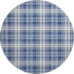Premium Machine Washable Mayfield AMF993 Navy 8' x 8' Round Rug