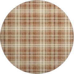 Premium Machine Washable Mayfield AMF993 Paprika 8' x 8' Round Rug