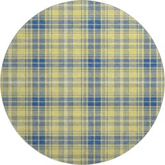 Premium Machine Washable Mayfield AMF993 Yellow 8' x 8' Round Rug