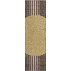 Premium Machine Washable Mayfield AMF994 Brown 2'3" x 7'6" Runner Rug