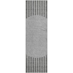 Premium Machine Washable Mayfield AMF994 Gray 2'3" x 7'6" Runner Rug
