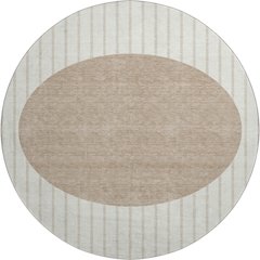 Premium Machine Washable Mayfield AMF994 Ivory 8' x 8' Round Rug