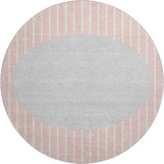 Premium Machine Washable Mayfield AMF994 Pink 8' x 8' Round Rug