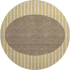 Premium Machine Washable Mayfield AMF994 Wheat 8' x 8' Round Rug